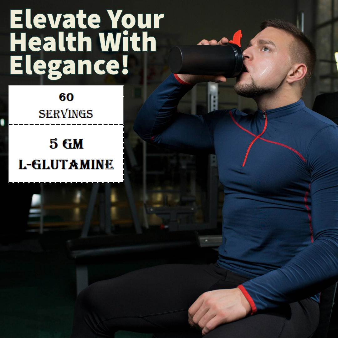 Sidra Nutrition Hyperholic L-Glutamine ( 60 Servings, 300Gm, Unflavoured ) - Image 3